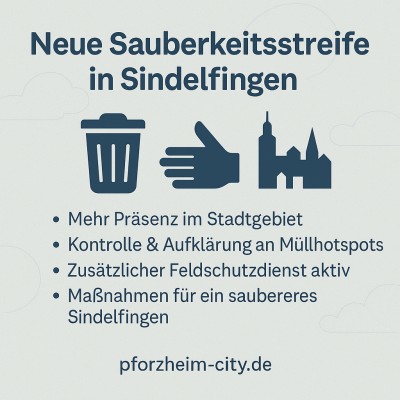 Sindelfingen startet Sauberkeitsstreife für mehr Ordnung in der Stadt